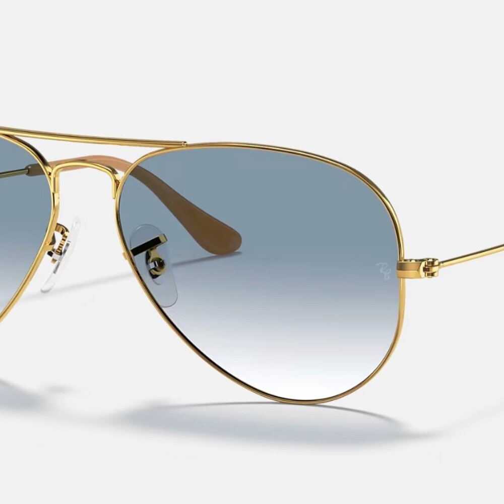 Ray-Ban Aviator Classic Gradient Gold and Blue